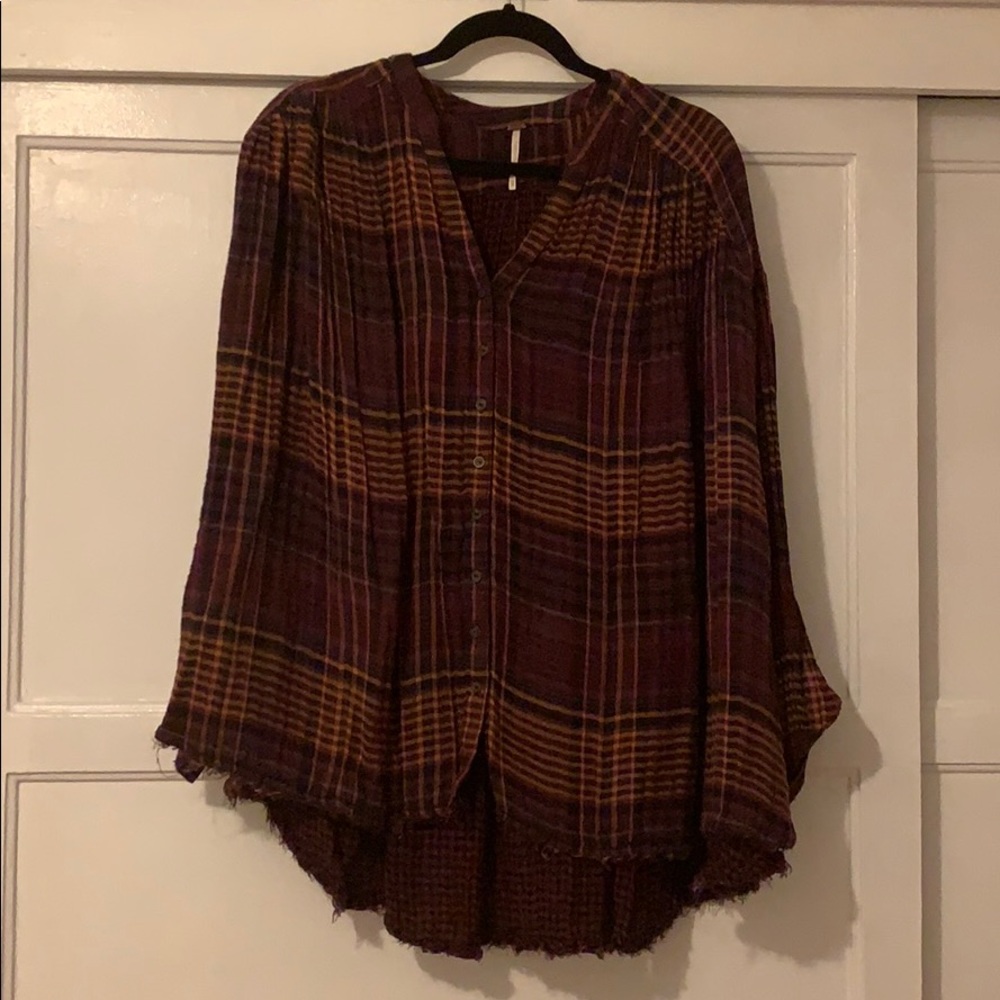 Free people flannel in plaid